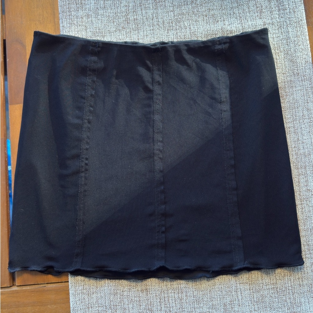 Tiger Mist Cute Black Mini Skirt